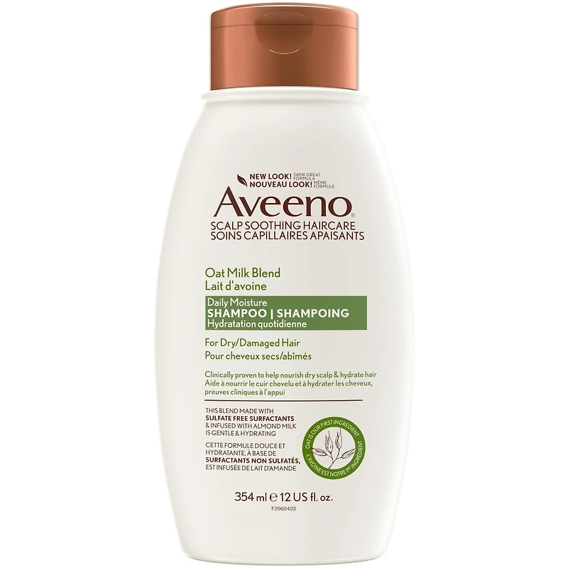 Shampoing hydratant au lait d'avoine pour cheveux secs