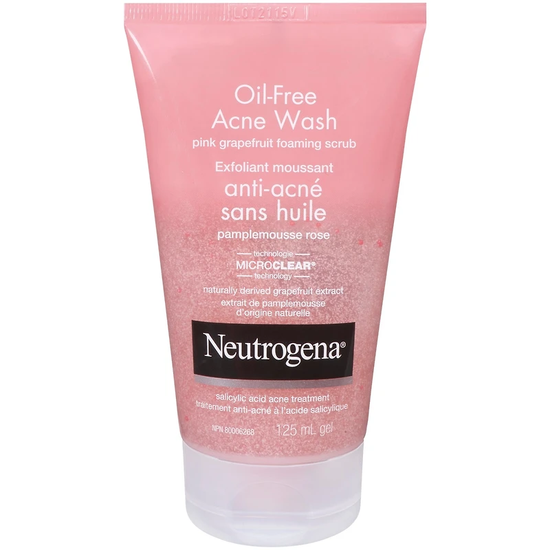 Oil-Free Acne Wash Pink Grapefruit Foaming Scrub