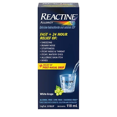 Allergy Liquid Medicine, with Cetirizine Hydrochloride, White Grape Flavour