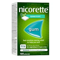 Nicotine Gum, 2 mg, Spearmint