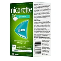 Nicotine Gum, 2 mg, Spearmint