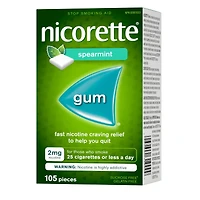 Nicotine Gum, 2 mg, Spearmint