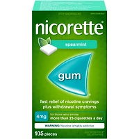 Nicotine Gum, 4 mg, Spearmint
