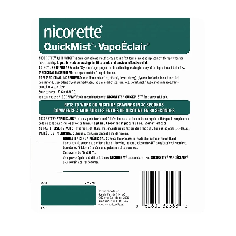 Nicotine Quickmist Spray Berry