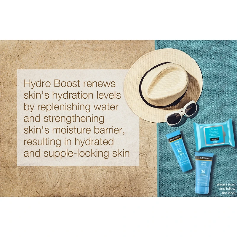 HydroBoost Facial Cleansing Makeup Remover Wipes with Hyaluronic Acid, compostable wipes made with 100% plant-based fibers