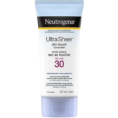 Lotion écran solaire  Ultra Sheer Sec au toucher avec FPS 30