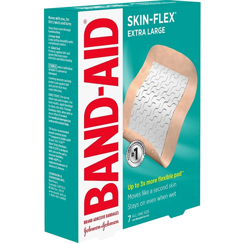 Band-Aid Pansements Flexi-contour, très grands,  7 ea