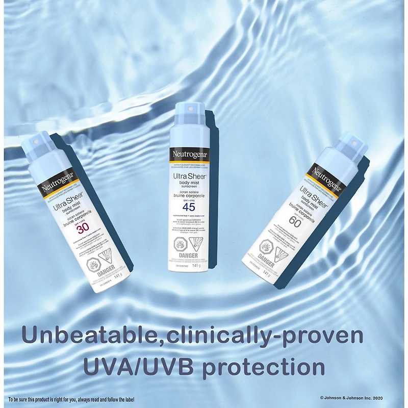 Ultra Sheer Body Mist Sunscreen SPF 60