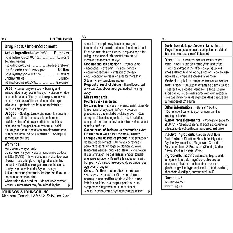 Workplace Eye Drops- Polyethylene Glycol, Hydrochloride - Dust Irritation, Dry Eyes, Red Eye, Strained Eyes