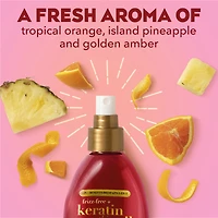 Frizz-Free + Keratin Smoothing Oil Miracle Gloss Spray, 5 in 1, De-frizz Hair, Shiny Hair, Keratin, Argan Oil