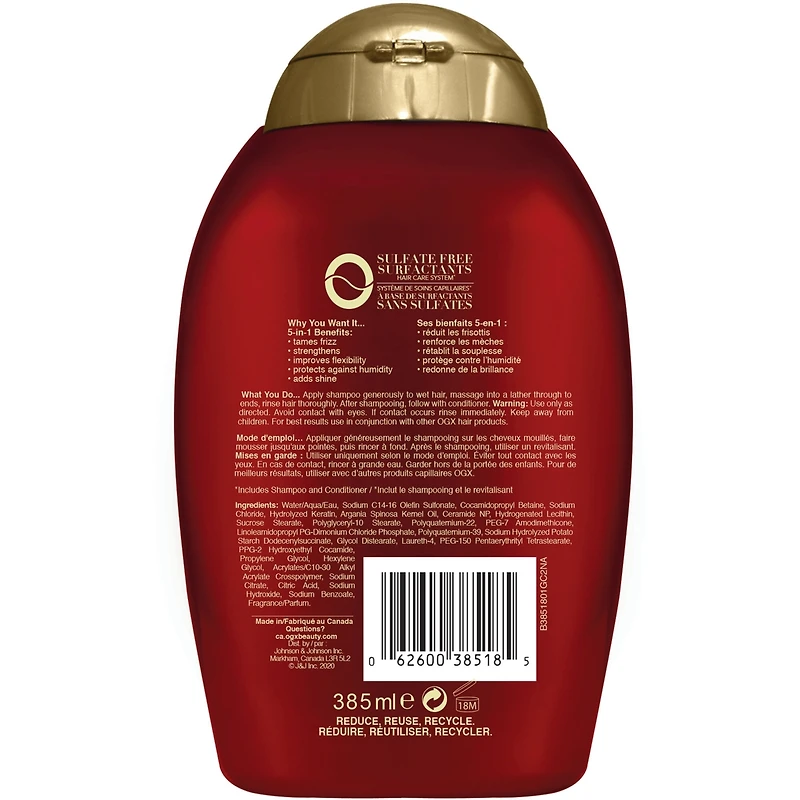Shampooing Frizz-Free + Keratin Smoothing Oil