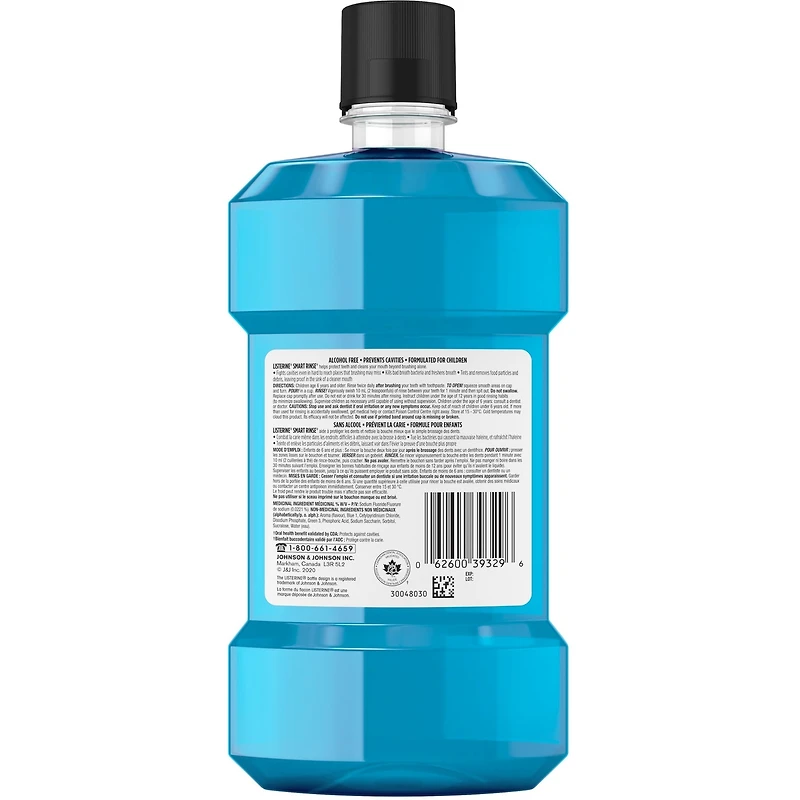 Smart Rinse Kids Mouthwash, Bubble Gum, Alcohol-Free, 500mL