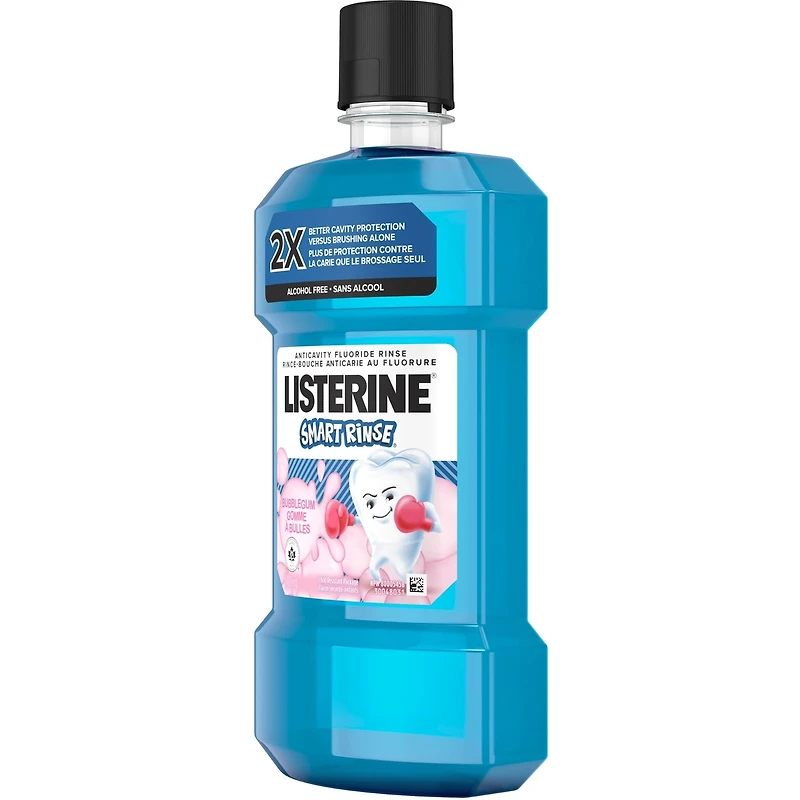 Smart Rinse Kids Mouthwash, Bubble Gum, Alcohol-Free, 500mL