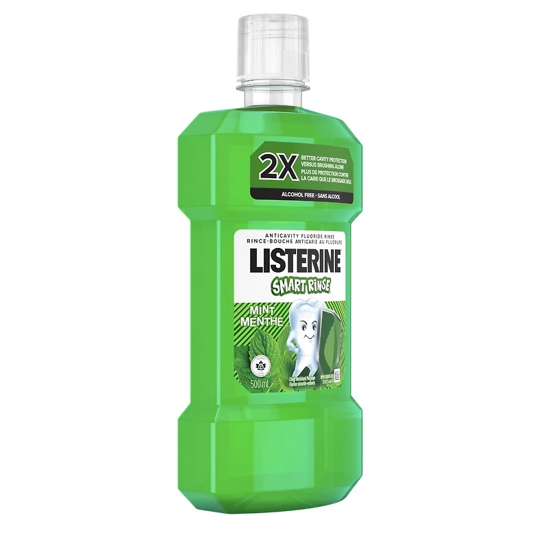 Smart Rinse Kids Mouthwash, Mint, Alcohol-Free, 500mL