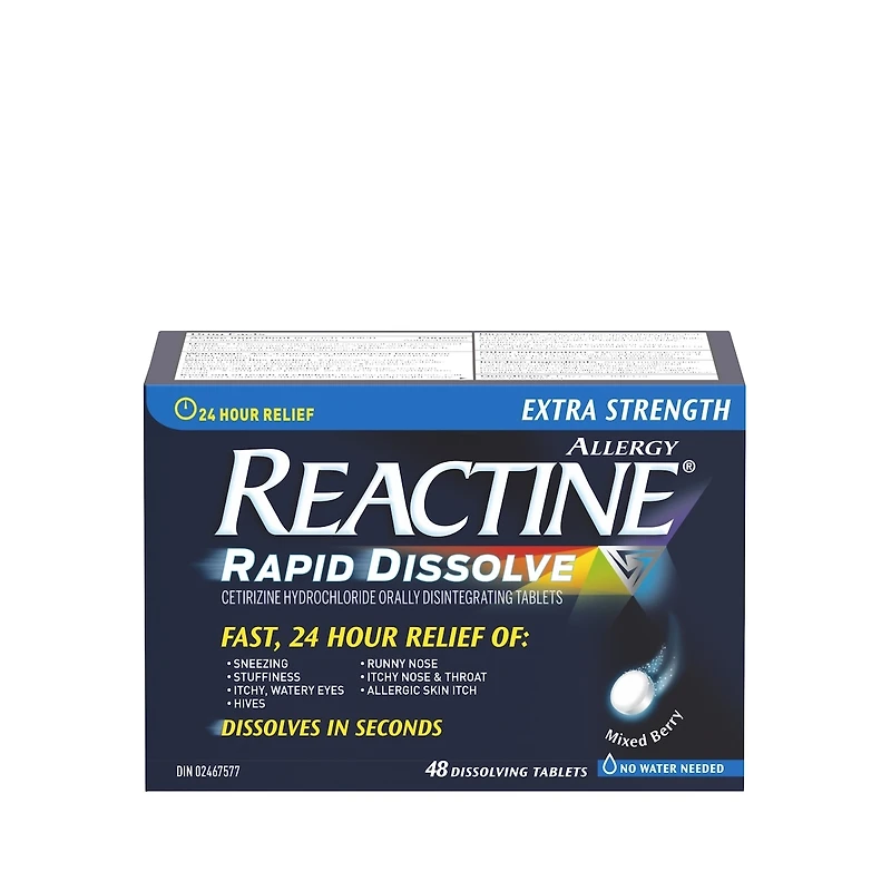 Reactine Rapid Dissolve Allergy Relief, Extra Strength, 48 Tablets