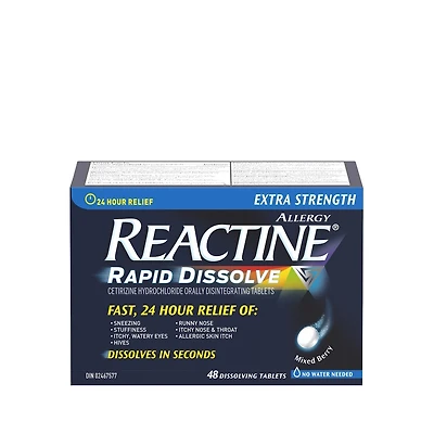 Reactine Dissolution rapide 48 comprimés
