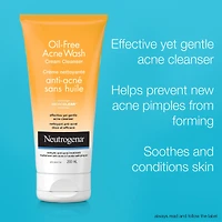 Oil-Free Acne Wash Cream Cleanser