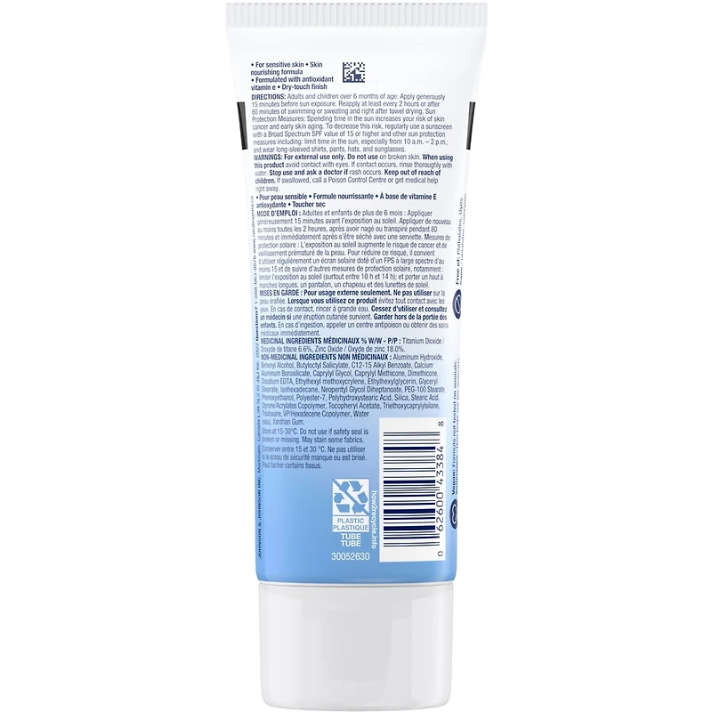 Lotion Écran solaire Mineral Ultra sheer Sec au toucher, FPS 30
