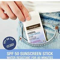 Mineral Ultra Sheer Dry-Touch Face & Body Sunscreen Stick SPF 50