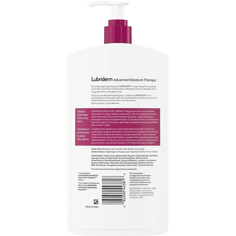 Advanced Moisture Therapy Lotion, Vitamin E, Pro-Vitamin B5, Pro Ceramide, Dry Skin