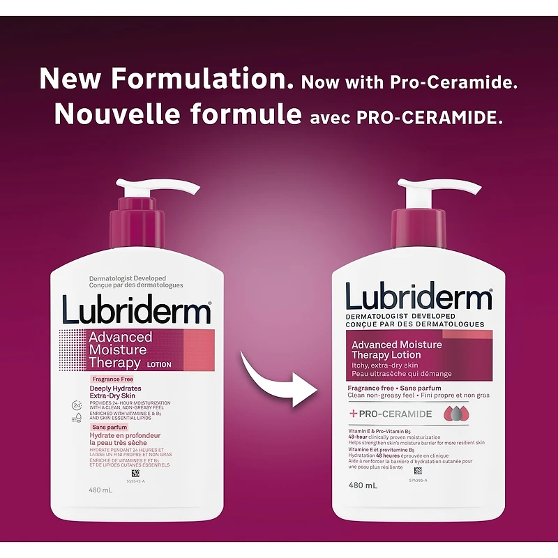 Advanced Moisture Therapy Lotion, Vitamin E, Pro-Vitamin B5, Pro Ceramide, Dry Skin