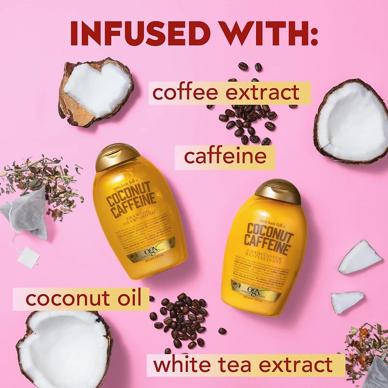 Shampooing fortifiant OGX Anti-chute+Noix de coco et caféine