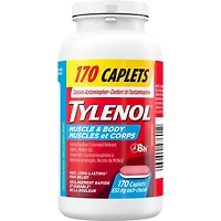 Muscle & Body Pain Relief- Acetaminophen 650 mg - Fast Acting - Bi-Layer Caplets