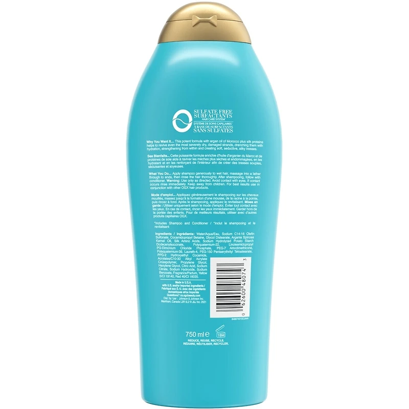 Shampooing hydratant fortifié Huile d’argan du Maroc