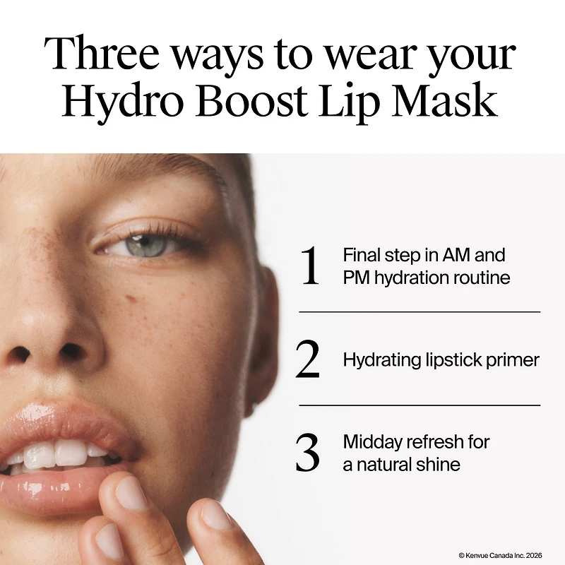 Masque pour les lèvres Hydro Boost à l’acide hyaluronique, Sheer Berry