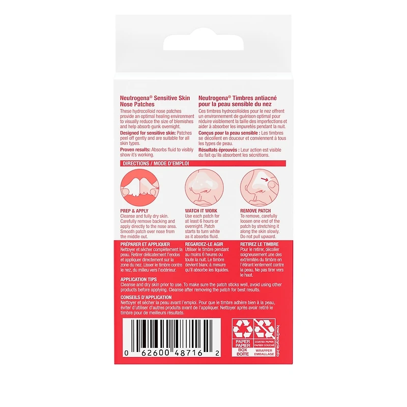Sensitive Skin Hydrocolloid Blemish Nose Patches