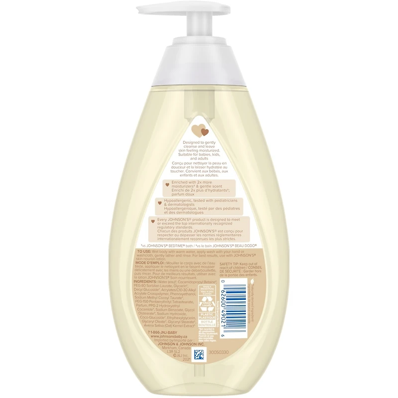 Skin Nourish Moisture Vanilla & Oat Body Wash for Sensitive Skin