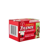 Children's Dye-Free Chewables Fever & Pain, Natural Berry