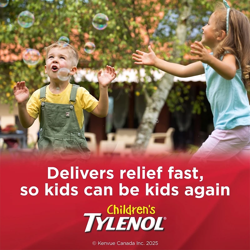 Comprimés à croquer sans colorant pour enfants, pour la fièvre et la douleur, saveur naturelle de petits fruits