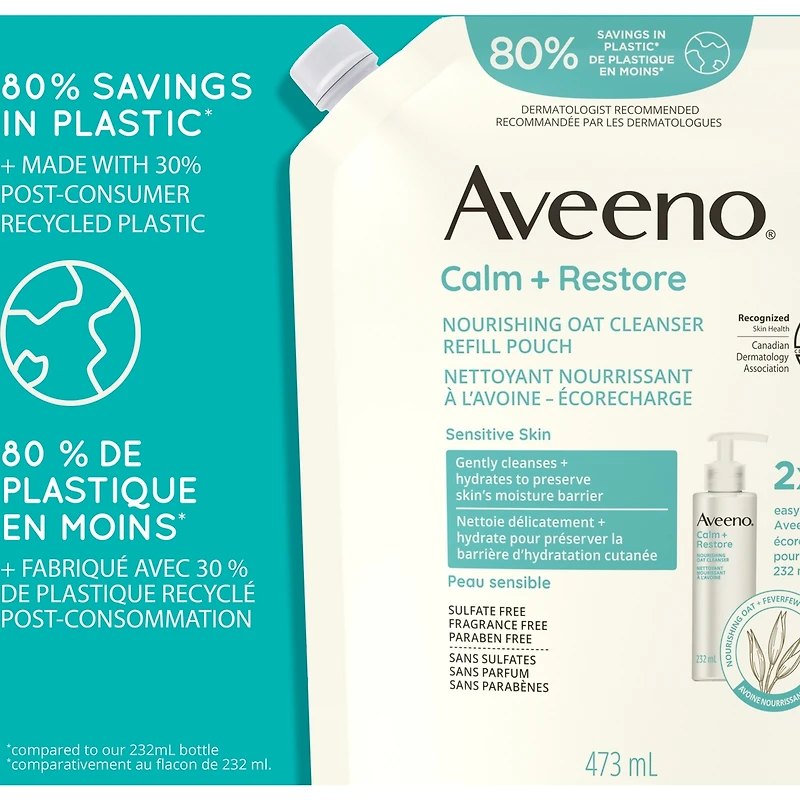 Calm + Restore Nourishing Oat Cleanser Refill Pouch