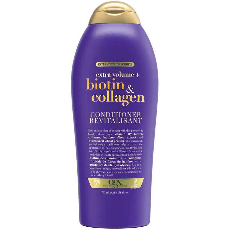 Revitalisant volumateur avec biotine et collagène, pour cheveux fins