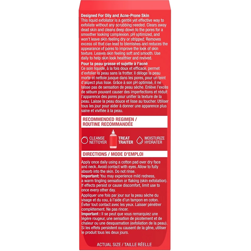 Soin exfoliant Liquide Texture irrégulière