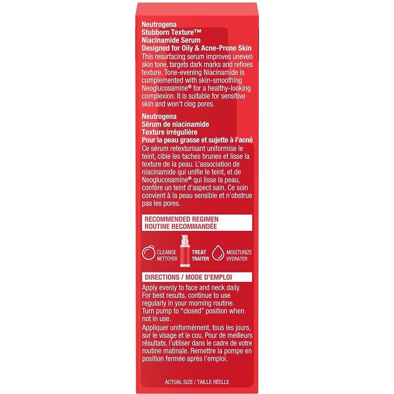 Sérum de niacinamide Texture irrégulière