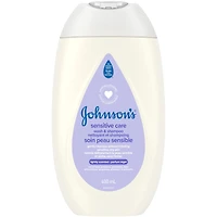 Nettoyant et shampoing Soin peau sensible Johnson's, parfum léger