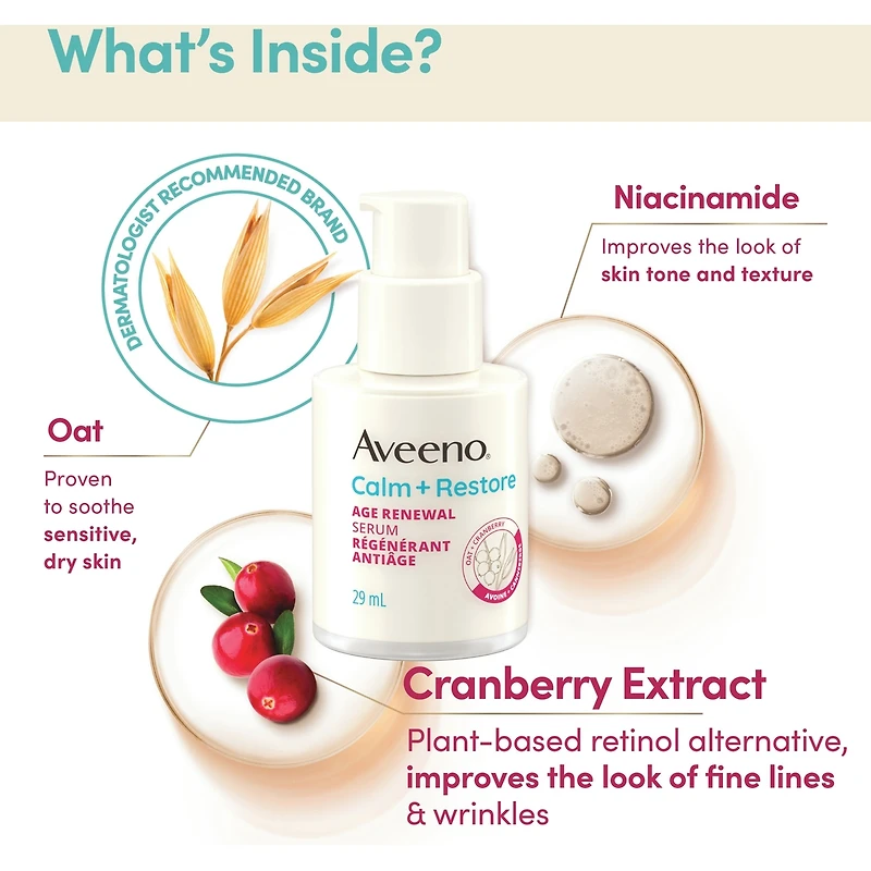 Sérum Régénérant Antiâge Aveeno Calm + Restore