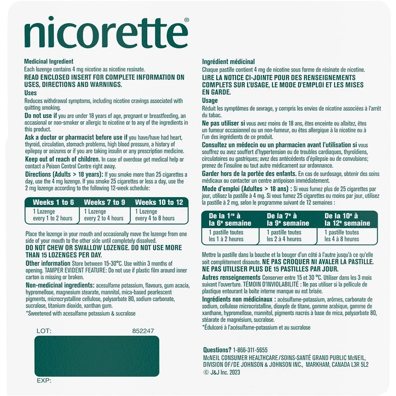 Pastilles Fruit frais 4 mg