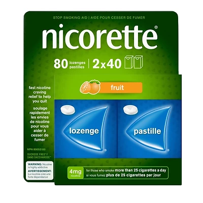 Nicotine Lozenges, 4mg, Mint, 80 Count