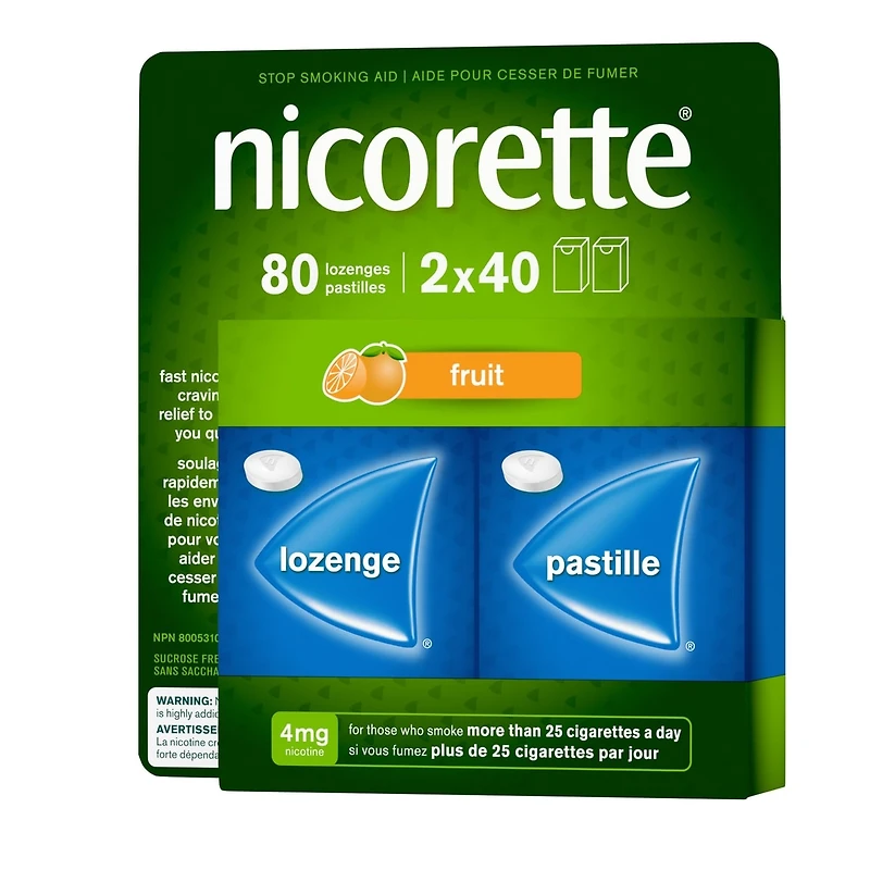 Nicotine Lozenges, 4mg, Mint, 80 Count