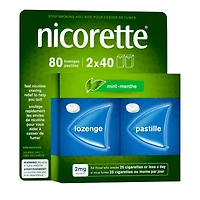 Nicotine Lozenges, 2mg, Mint, 80 Count