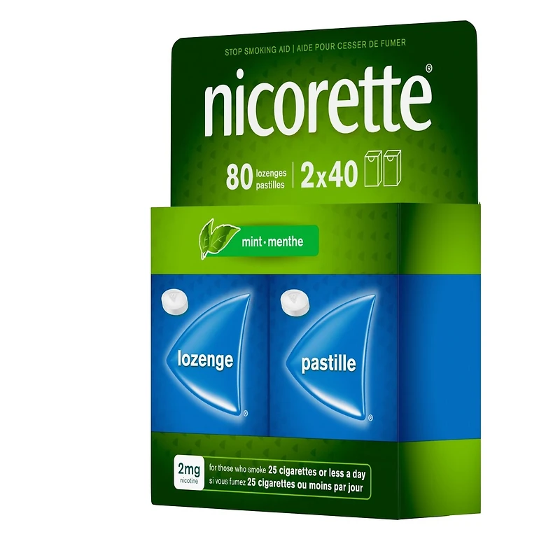 Nicotine Lozenges, 2mg, Mint, 80 Count