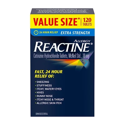 Comprimés antiallergiques Extra fort, soulagement 24 h, 10 mg