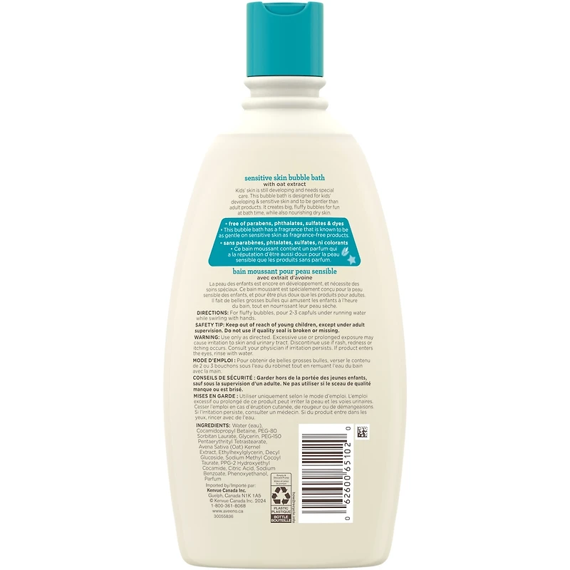 Kids Sensitive Skin Bubble Bath, Dye-Free