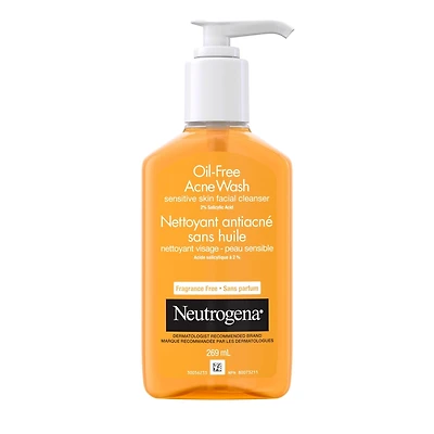 Oil-Free Acne Wash, Fragrance-Free Facial Cleanser