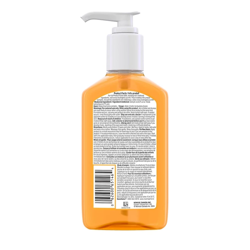 Oil-Free Acne Wash, Fragrance-Free Facial Cleanser