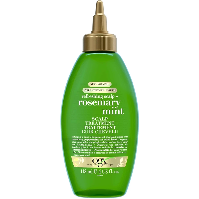 Traitement cuir chevelu fortifié cuir chevelu revigoré + romarin et menthe
