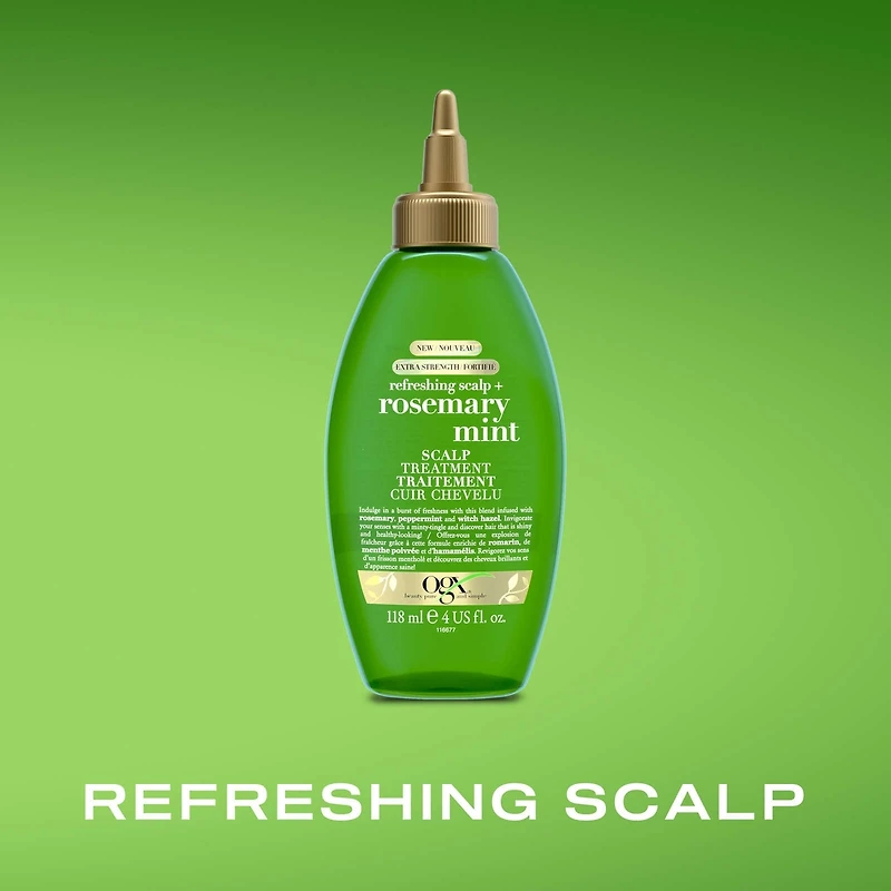 Traitement cuir chevelu fortifié cuir chevelu revigoré + romarin et menthe